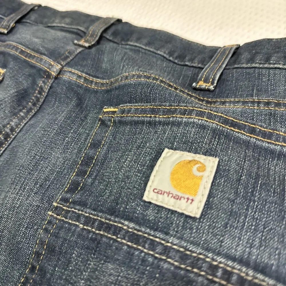 Carhartt Slim Fit Rugged Flex Jeans Mens Size 35x32 Blue Denim